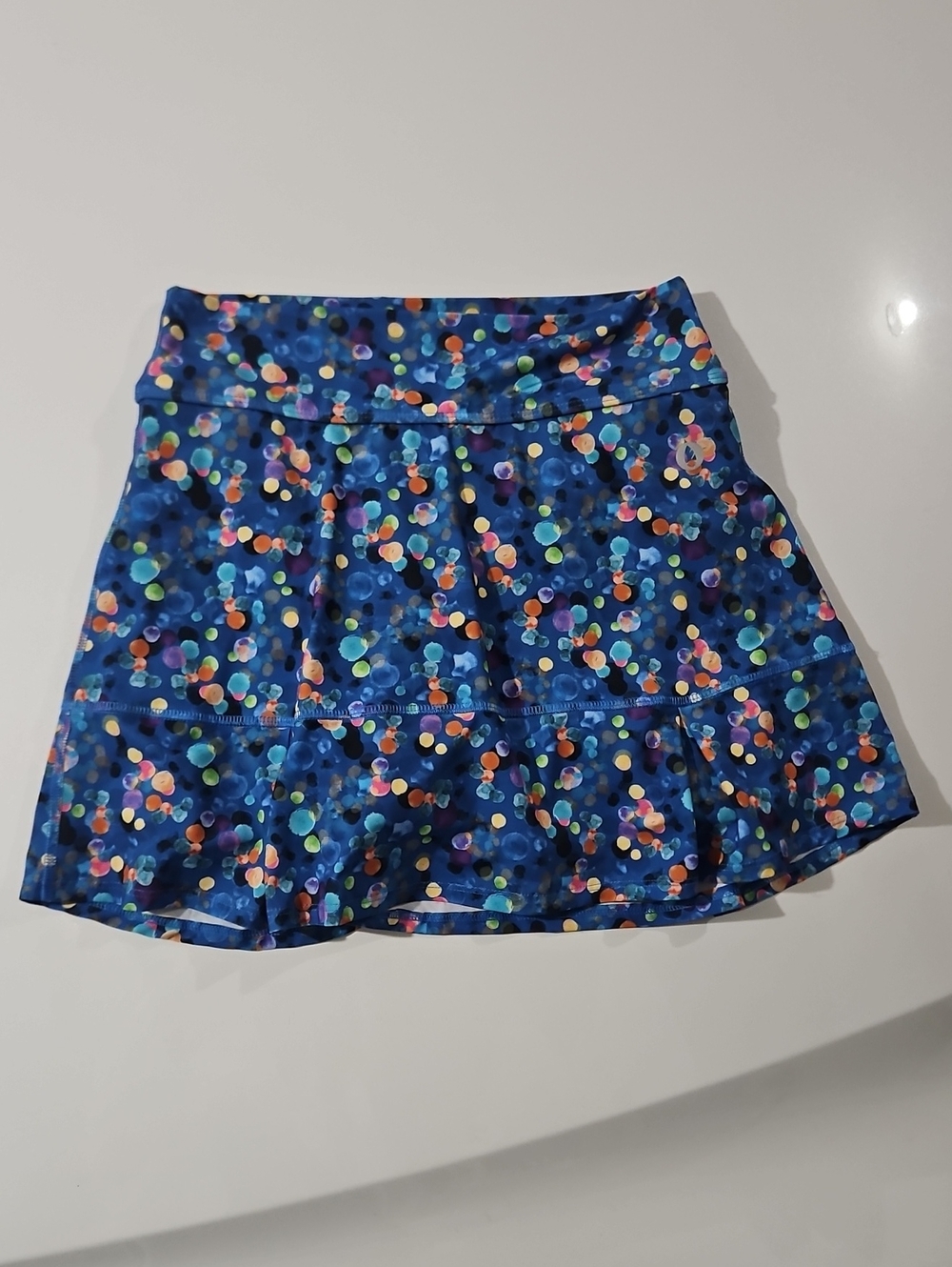 Blue Confetti Print Active Athletic Skort Sz M
